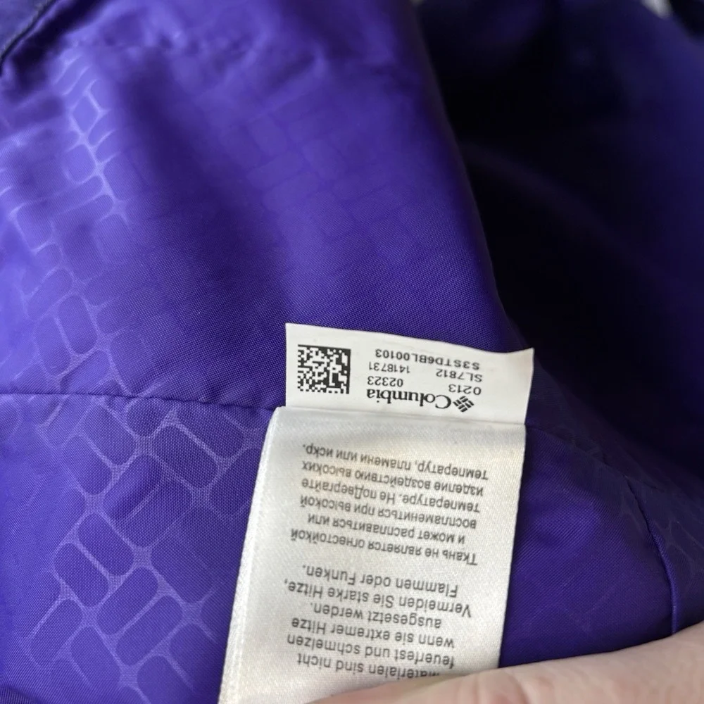 Columbia Bugaboo III Fleece Interchange Jacket Womens XL Purple 3 in‎ 1 Ski Coat